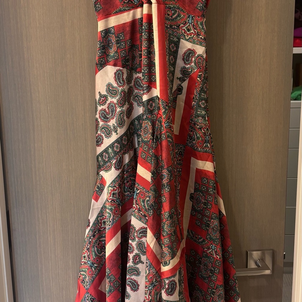 Guess by Marciano Red Paisley Midi Dress